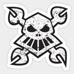 Robo Pirate Grunge Sticker